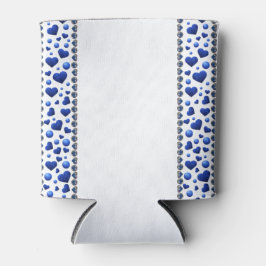 Blauwe koelbox van het glitterhart blikjeskoeler