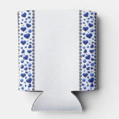 Blauwe koelbox van het glitterhart blikjeskoeler (Achterkant)