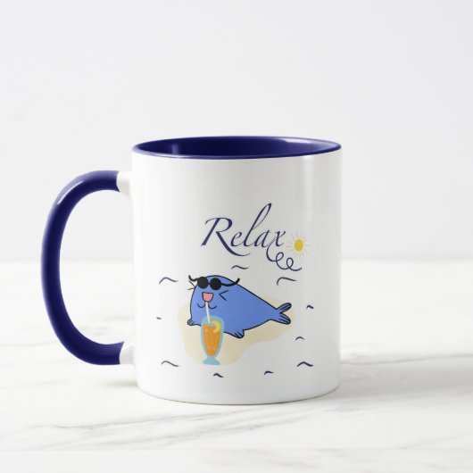 Blauwe koelzegel mok (Links)