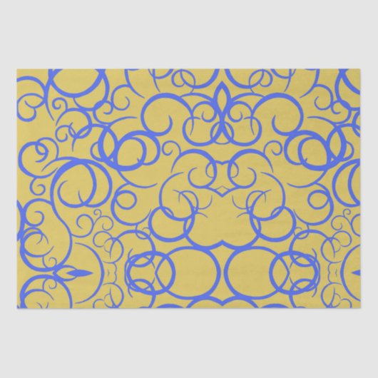 Blauwe koffie tissuepapier (Voorkant)