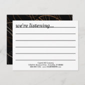 blauwe koffiebonenkaart briefkaart (Voorkant / Achterkant)