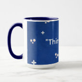 Blauwe koffiemok mok (Links)