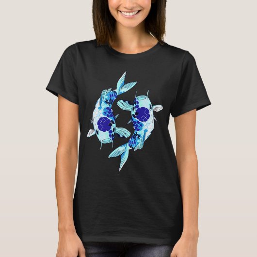 Blauwe Koi T-shirt (Voorkant)