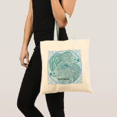 Blauwe Koi Vis tote tas (Voorkant (product))
