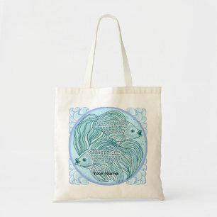Blauwe Koi Vis tote tas