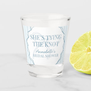 Blauwe Kokette Strik Pastelkleurig Bruidsfeest Cad Shot Glas