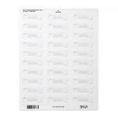 Blauwe Kokette Strik Retouradres Etiket (Full Sheet)