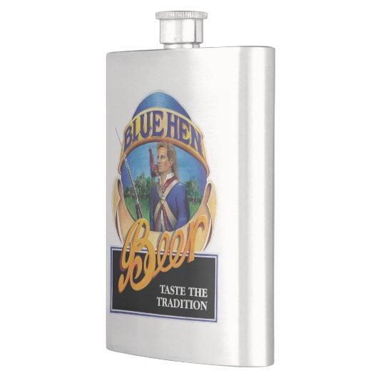 Blauwe kolf voor roestvrij staal heupfles (Links)