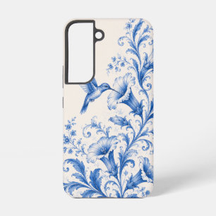 Blauwe Kolibrie Bloemige Hoesje voor Telefoon Samsung Galaxy Hoesje