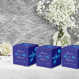 Blauwe kolibrie Boho Mexicaanse bruiloft Bedankdoosjes