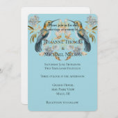 Blauwe kolibrie Hydrangea Bloemen Bruiloft Kaart (Voorkant / Achterkant)