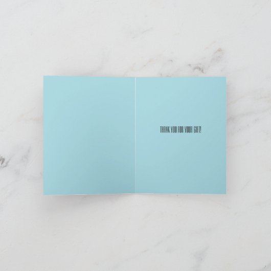 Blauwe kolibrie Hydrangea Bloemen dank u Bedankkaart (Binnen)