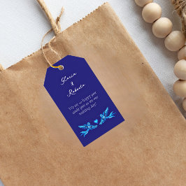 Blauwe kolibries Boho Mexicaanse bruiloft Cadeaulabel