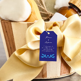 Blauwe kolibries Boho Mexicaanse bruiloft Welkom Cadeaulabel