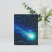 Blauwe komeet briefkaart (Staand voorkant)