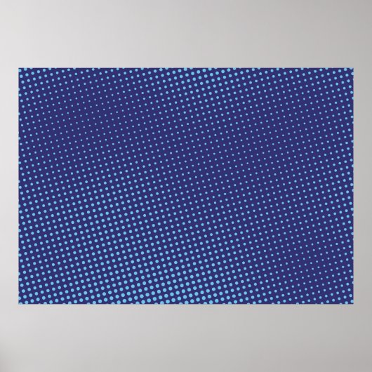 Blauwe komische pop-art halftone-achtergrondvinteb poster (Voorkant)