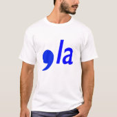 Blauwe komma t-shirt (Voorkant)