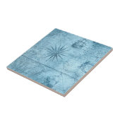 Blauwe kompas tegeltje (Zijkant)