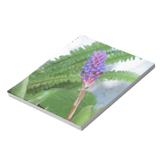 Blauwe kone Bromeliad Notitieblok (Linkerzijde)