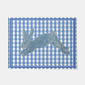 Blauwe konijn deurmat (Voorkant)
