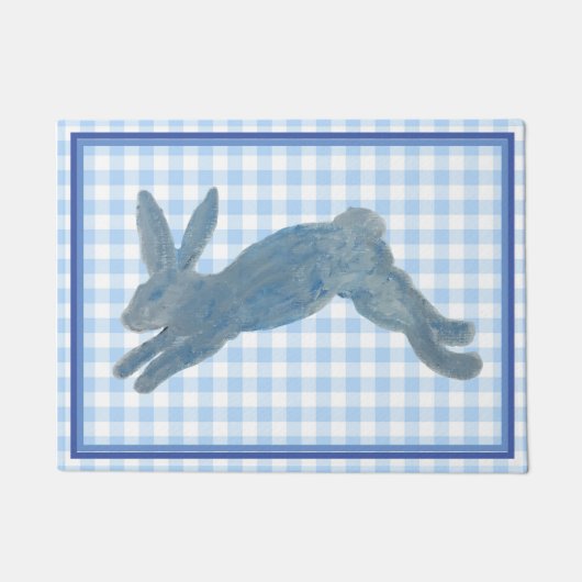 Blauwe konijn deurmat (Voorkant)