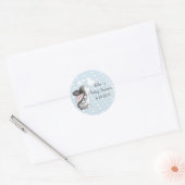 Blauwe Konijn Hart Confetti Baby Shower Stickers (Envelop)