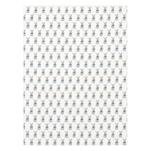 Blauwe konijn Pasen Tafelkleed (Voorkant)