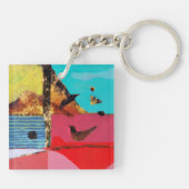 Blauwe konijn sleutelhanger (Achterkant)