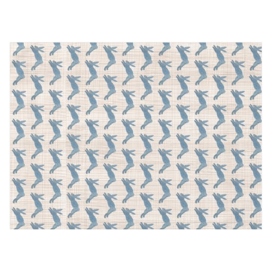 Blauwe konijn tafelkleed (Voorkant (Horizontaal))