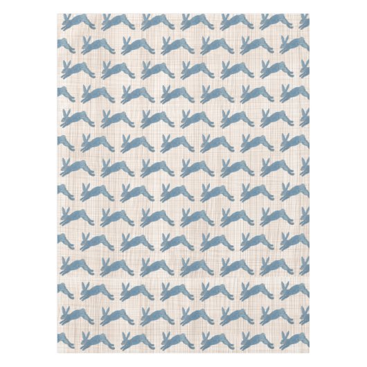 Blauwe konijn tafelkleed (Voorkant)