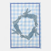 Blauwe konijn theedoek (Verticaal)