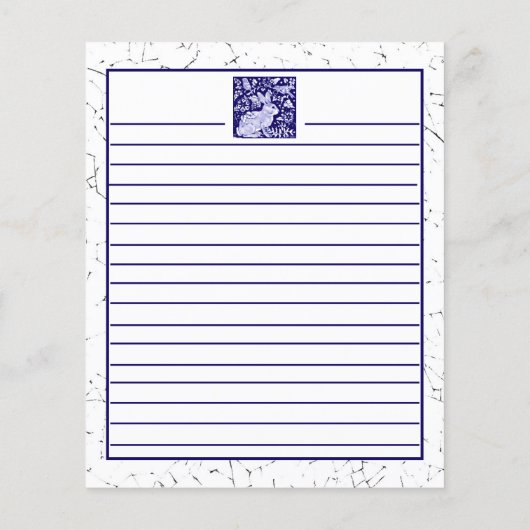 Blauwe konijn uit keuken van de Douane Delft Dedha (Achterkant)