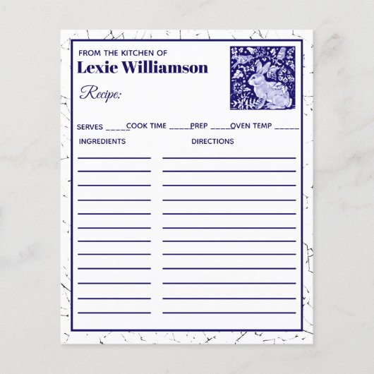 Blauwe konijn uit keuken van de Douane Delft Dedha (Voorkant)