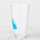 Blauwe konijnen en roze hart glas (Links)