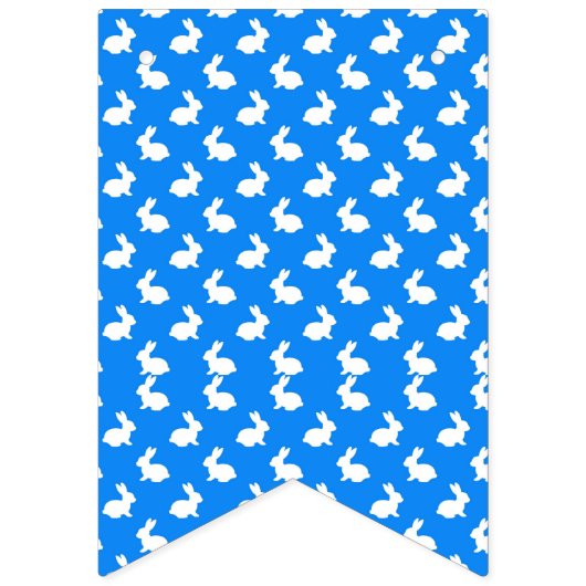 Blauwe konijnenbanner vlaggetjes (Tweede vlag)