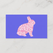 Blauwe konijnenfokker visitekaartje (Achterkant)