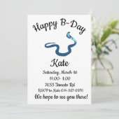 Blauwe Koningscobra Gefeliciteerd  Kaart (Staand voorkant)