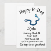 Blauwe Koningscobra Gefeliciteerd  Kaart (Voorkant / Achterkant)