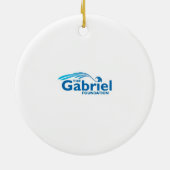 Blauwe koningsversiering keramisch ornament (Achterkant)