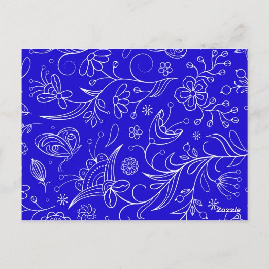 Blauwe koninklijke ring islamitisch Verloving Briefkaart (Achterkant)