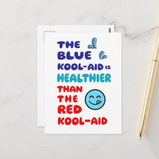 Blauwe Kool-Aid POSTKAART