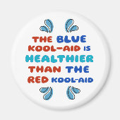 Blauwe Kool Aid RONDE MAGNEET (Voorkant)