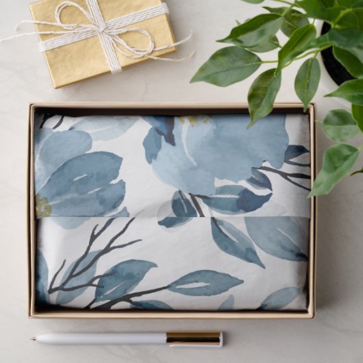 Blauwe kool Rozen Decoupage Tissuepapier (Geschenk)