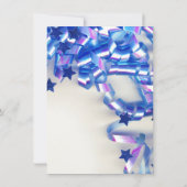 Blauwe koolstof en Confetti jongens Birthday Party Kaart (Achterkant)