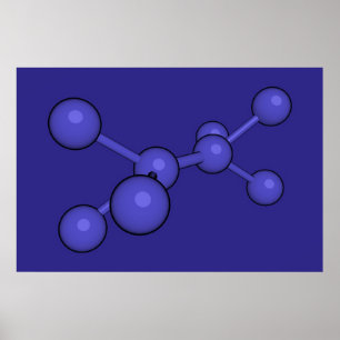 Blauwe koolstof poster