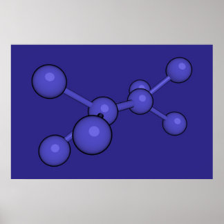 Blauwe koolstof poster