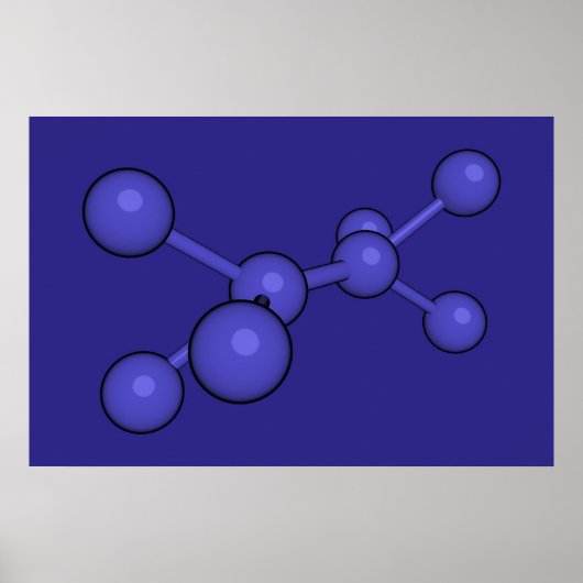 Blauwe koolstof poster (Voorkant)