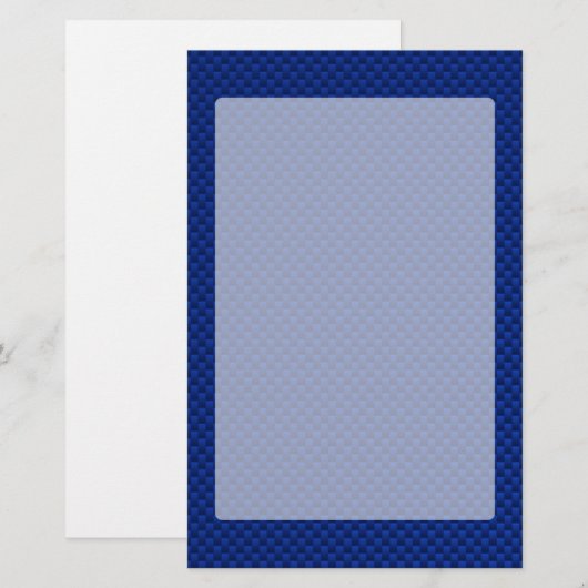 Blauwe koolstofvezel als decor achtergrond briefpapier (Voorkant / Achterkant)