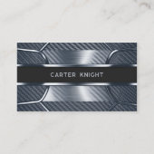 blauwe koolstofvezel industrieel visitekaartje (Voorkant)