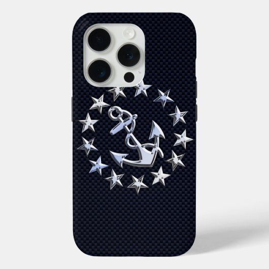 Blauwe koolstofvezel Nauwe jachtvlag Afdruk Case-Mate iPhone Case (Achterkant)
